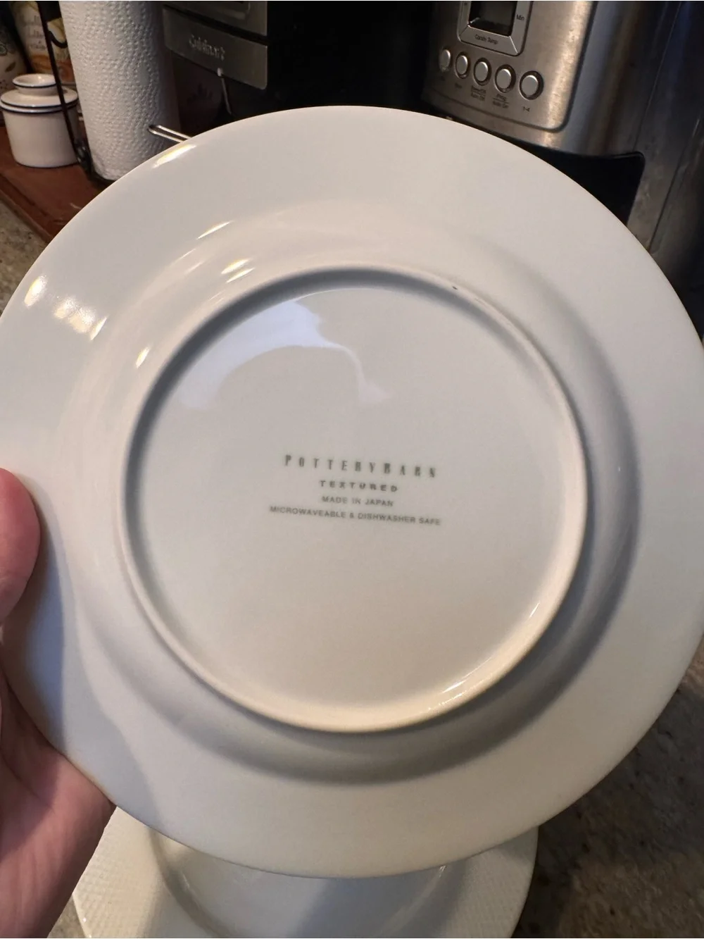 Pottery Barn Textured White Porcelain Salad Plates - set of 3